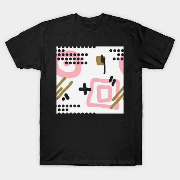 Modern hand draw colorful abstract seamless pattern T-Shirt by Olga Berlet